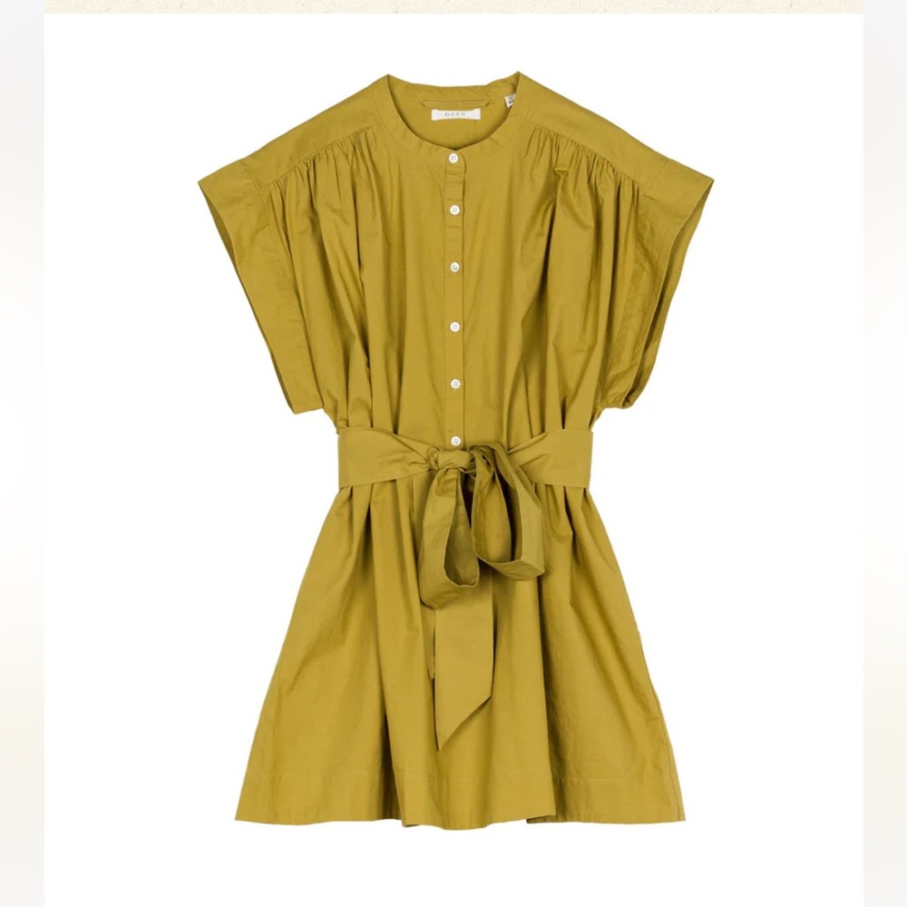 Doen Alvina Mini Dress - size S - Oregano Olive Green